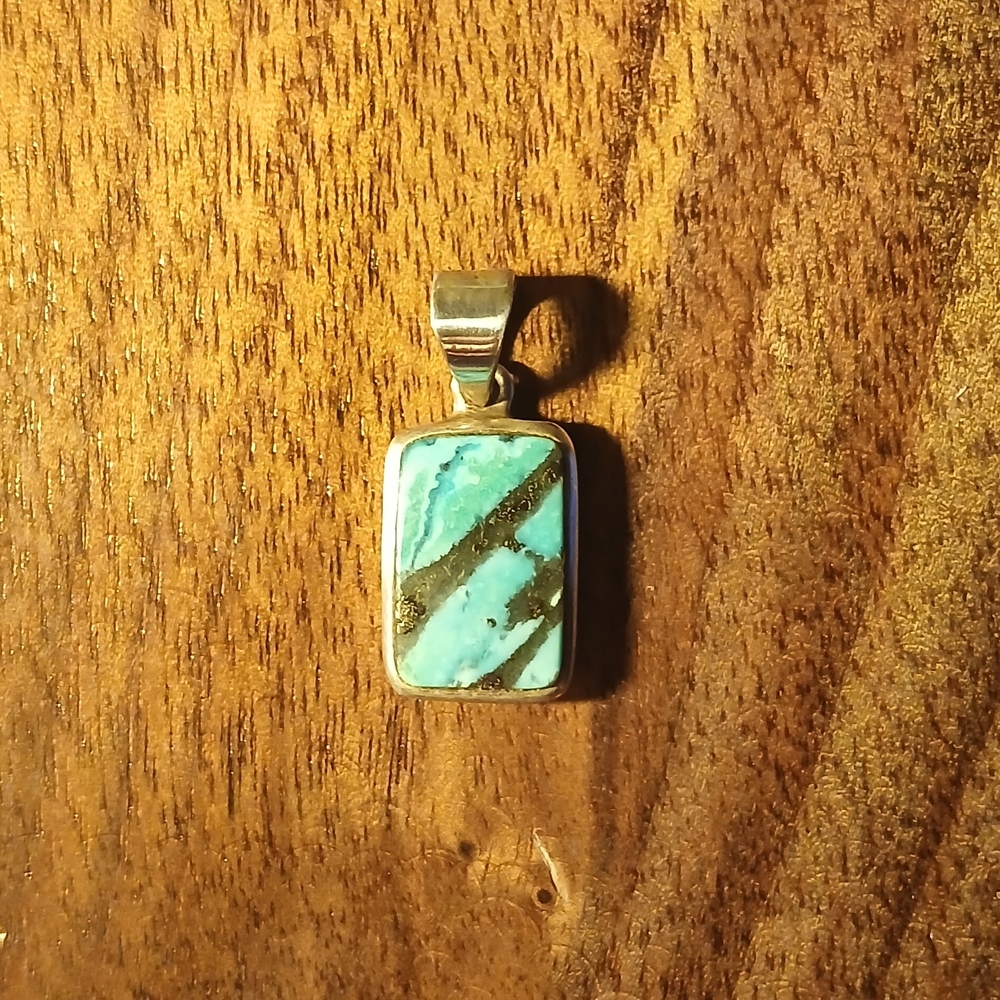 Turquoise and Sterling Silver Pendant